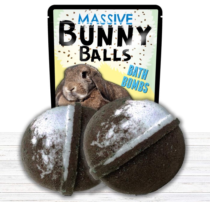 funny gifts for women: Massive Rabbit Balls Bath Bombs