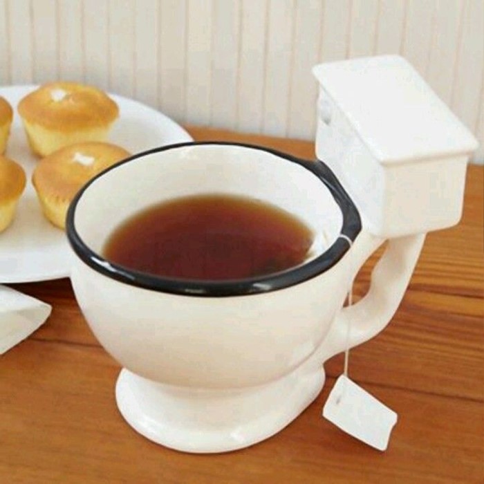 funny gifts for a woman: A Feces-Filled Toilet Mug