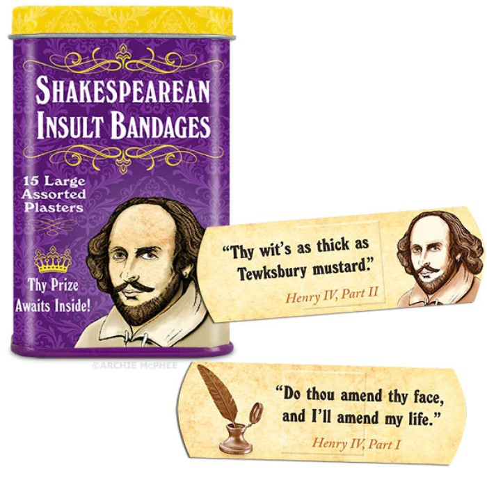 Funny Gifts For Women: Shakespearean Insult Bandages