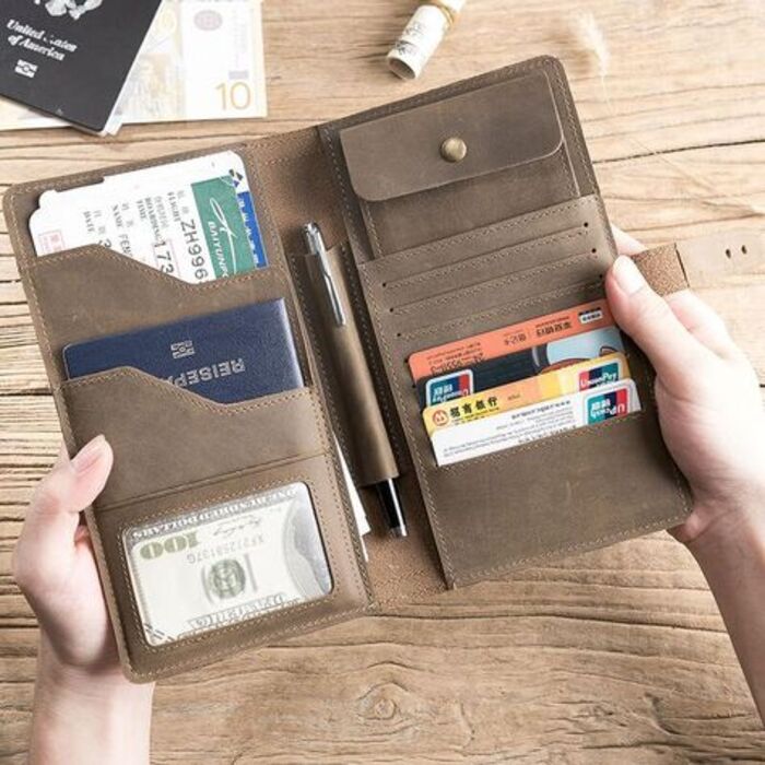 Passport wallet: thoughtful retirement gift ideas for men
