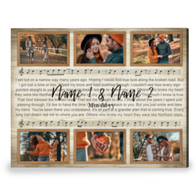 Personalized Any Song Lyrics Gift Couple Gift For Anniversary Photo Gift