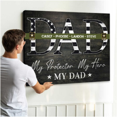 Army Dad Gift Military Gift For Dad Patriotic Veteran Dad Gift Personalized