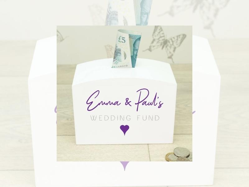 Wedding Fund Money Box for cute gifts for engaged friend