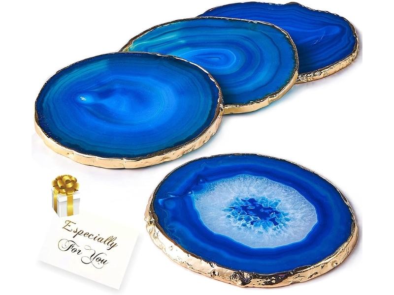 Agate Coasters for the best engagement gifts for best friend