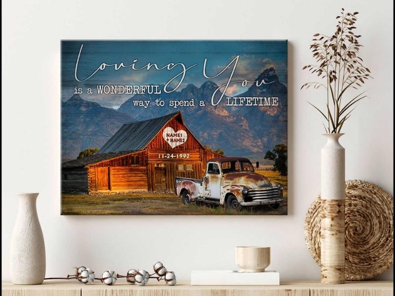 Barn and Truck Wall Art Decor Oh Canvas