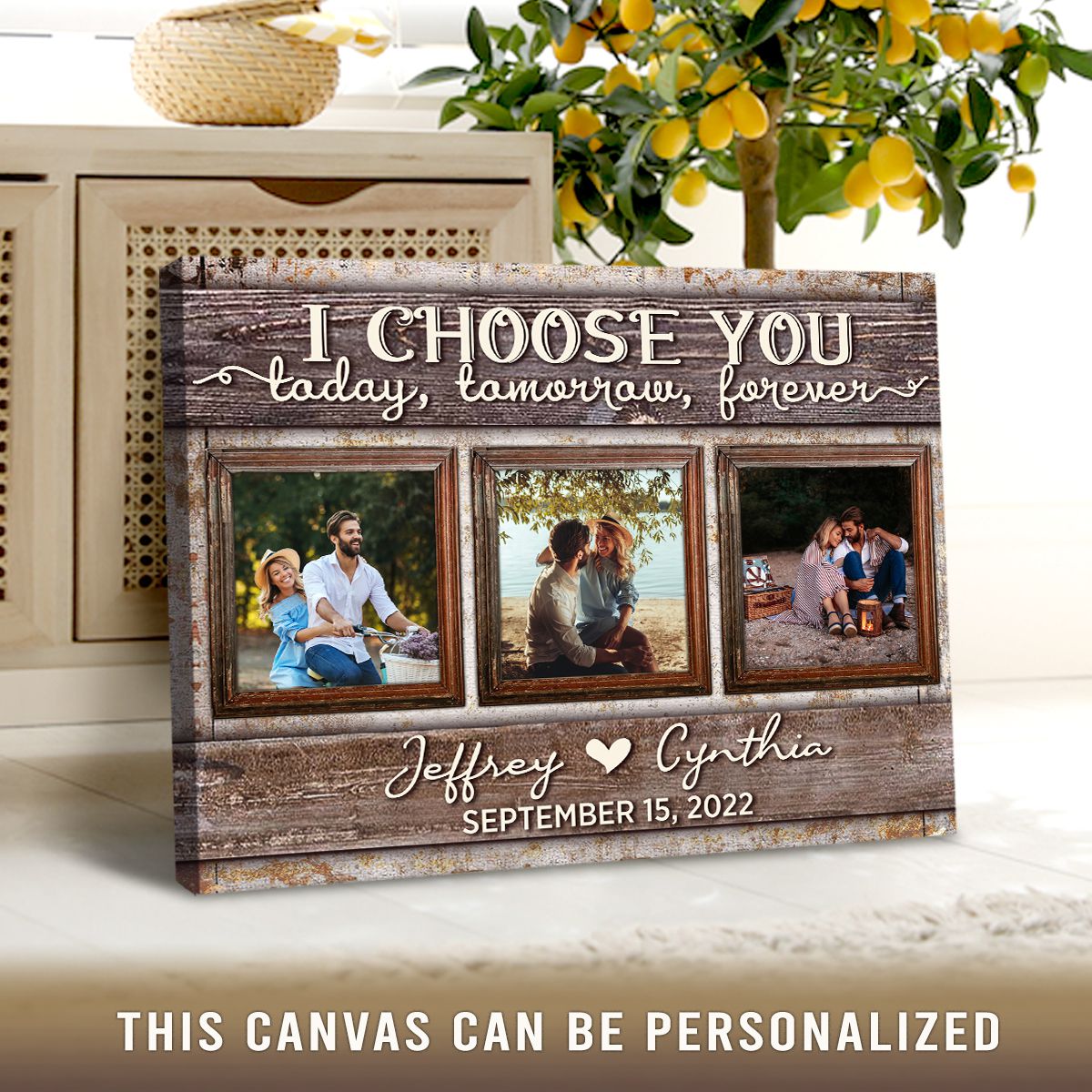 Personalized Wedding Gifts For Couple Loved You Then Love You Still Canvas  Print - Oh Canvas