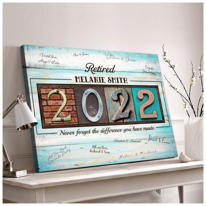 Retirement Sign With Signatures Canvas Art