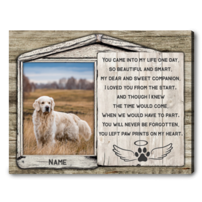 Pet loss Gift Remembrance gift Personalized Dog keepsake canvas print 01