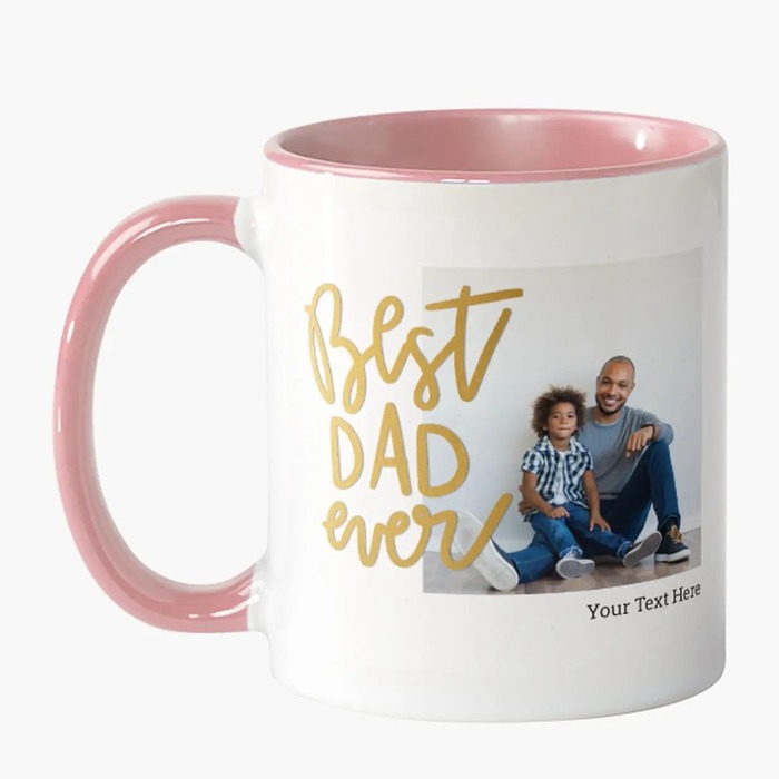 Best Dad Ever Custom Photo Mug