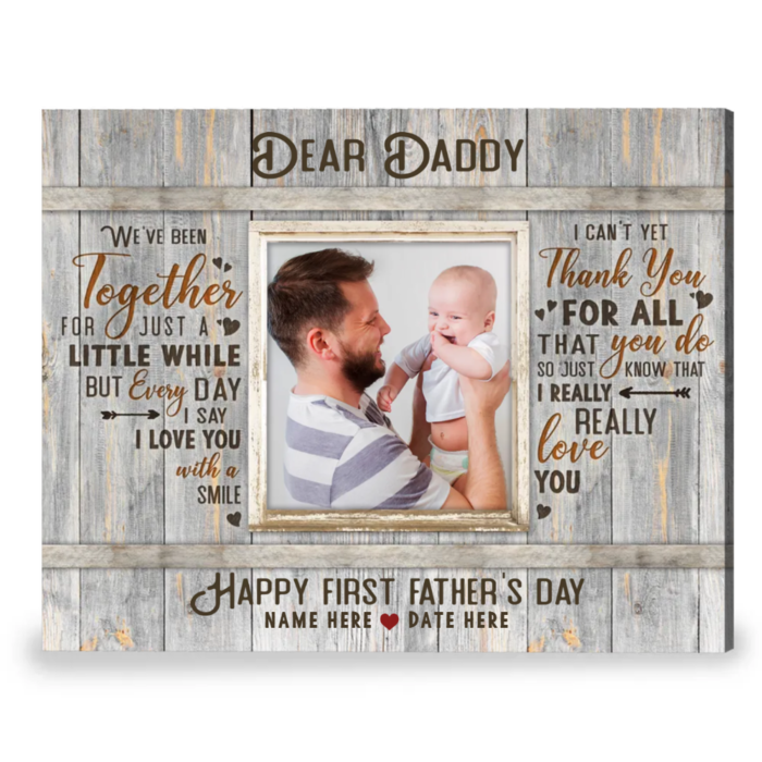 cheap Father’s Day gift - DAD Custom Canvas Print