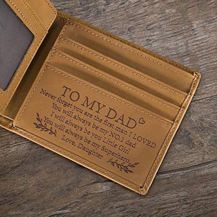 Personalized Engraved Leather Wallet