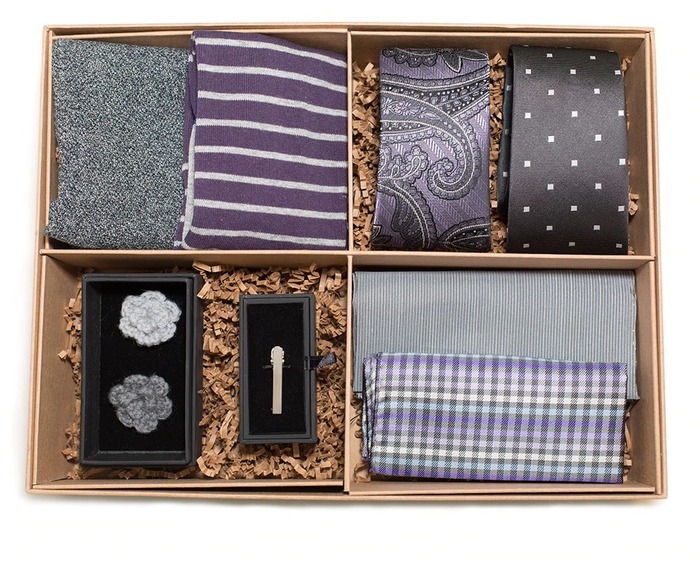 Cheap Father’s Day Gift - Tie Box Slate Blue Gift Set