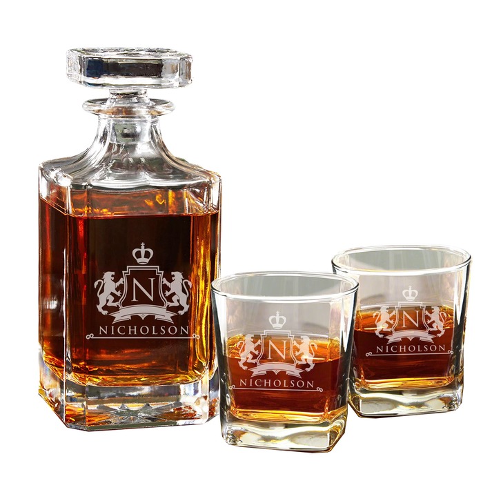 Personalized decanter best gift for a retired man