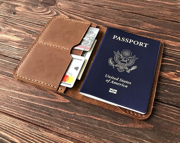 Passport wallet: thoughtful retirement gift ideas for men