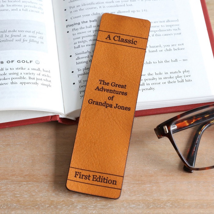 Customizable Leather Bookmark Gift Ideas For Grandpa