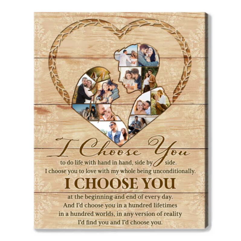 Love Picture Collage I Choose You Canvas Print