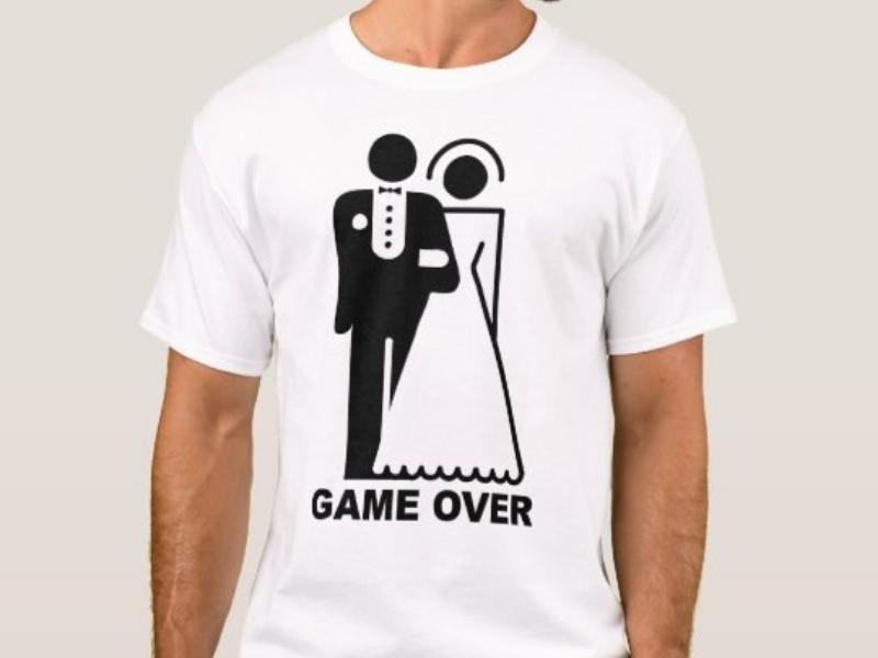 Game Over T-Shirt For Funny Engagement Presents