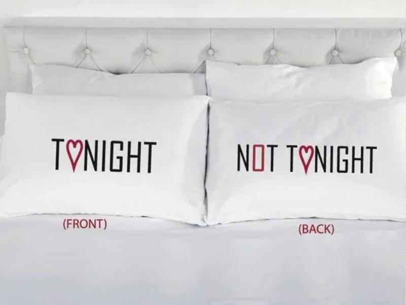 Tonight Not Tonight Pillow for joke engagement gifts