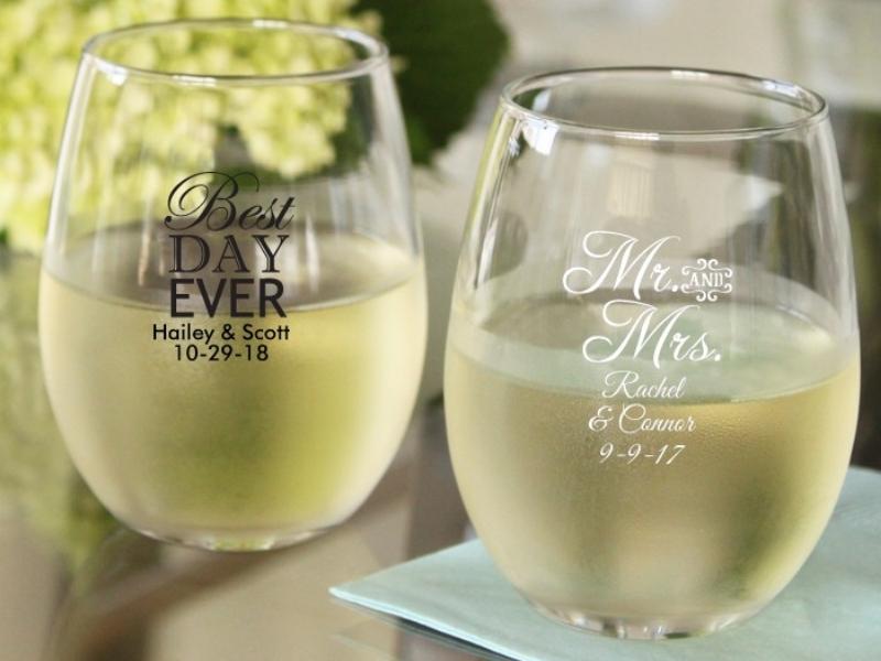 Wedding Date Change Wine Glass 