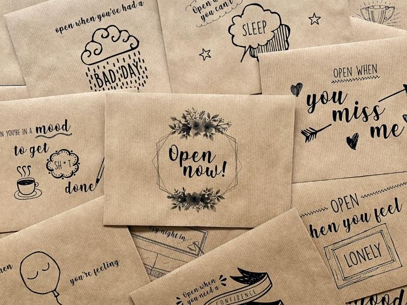 “Open When” Letters for the 42nd anniversary gift 