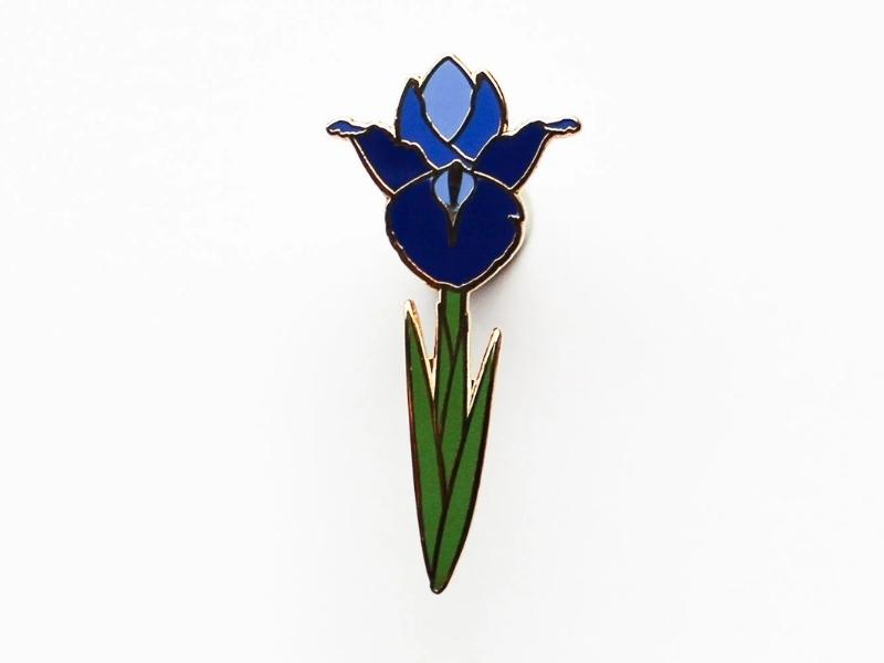 Iris Pin For The 42Nd Wedding Anniversary Traditional Gift