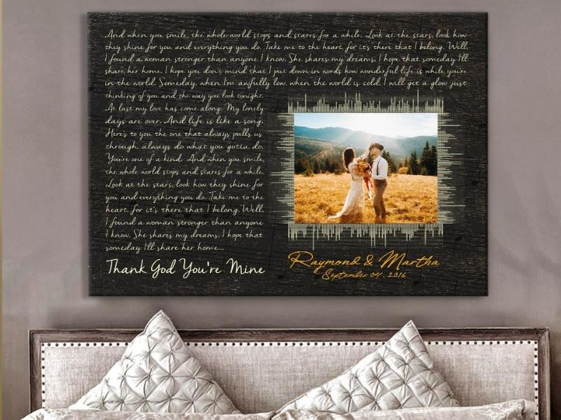 Personalized Lyrics Gift Wall Art Oh Canvas