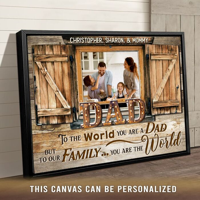 Family photo canvas: meaningful present for father's day