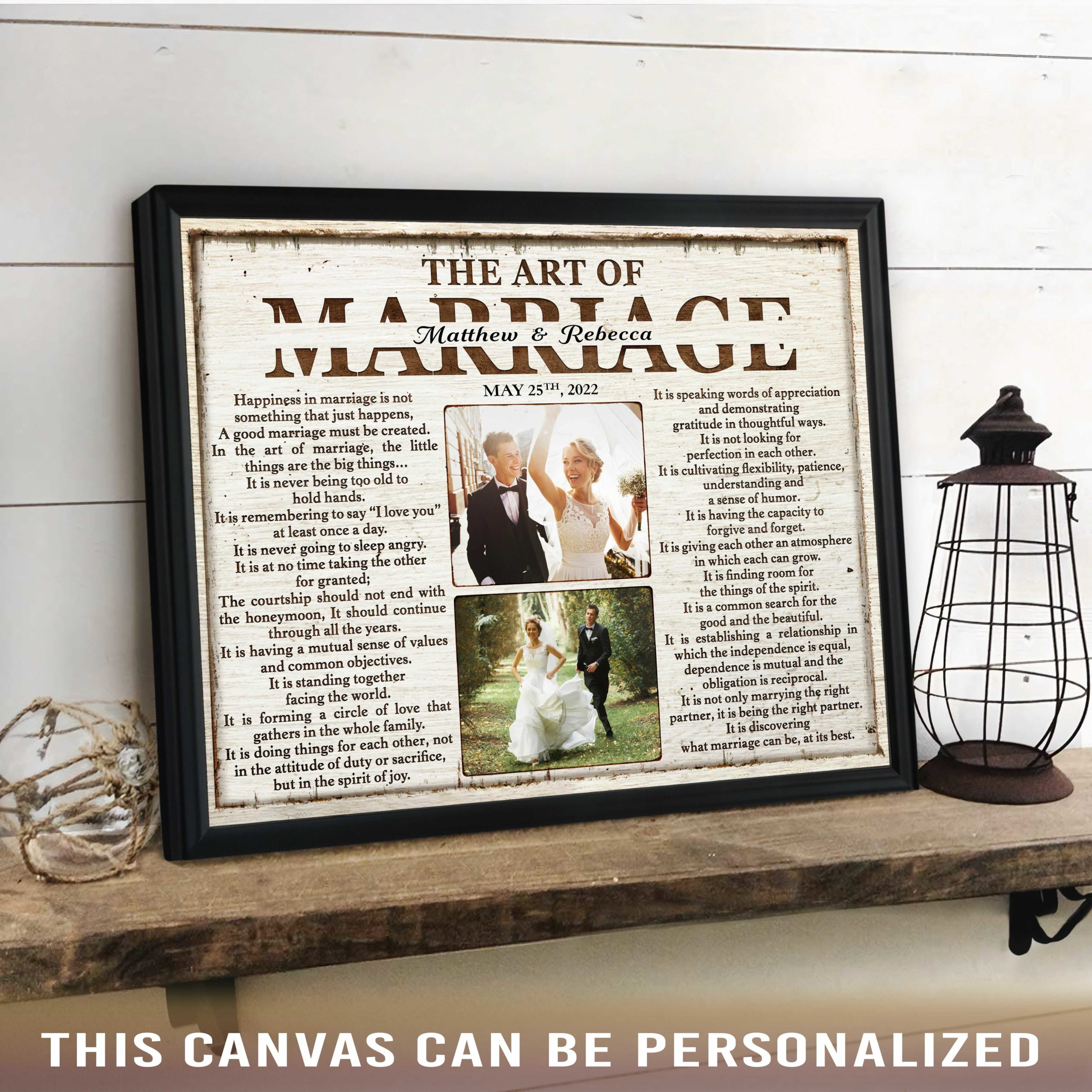 Timeless Wedding Gift For Husband The Art Of Marriage Poem