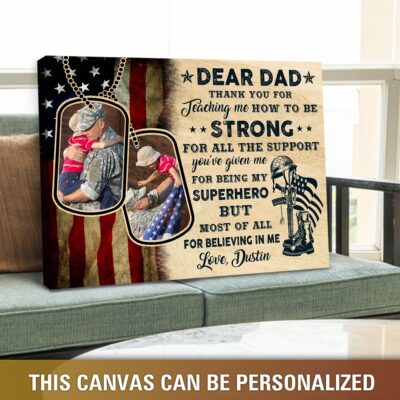 veteran dad father's day gifts father canvas wall art 04
