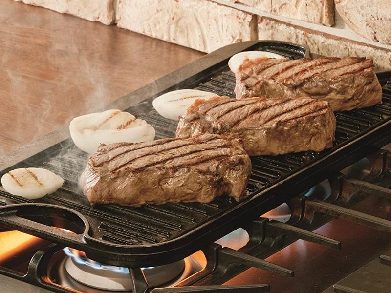 Cast Iron Reversible Grill/Griddle With Handles