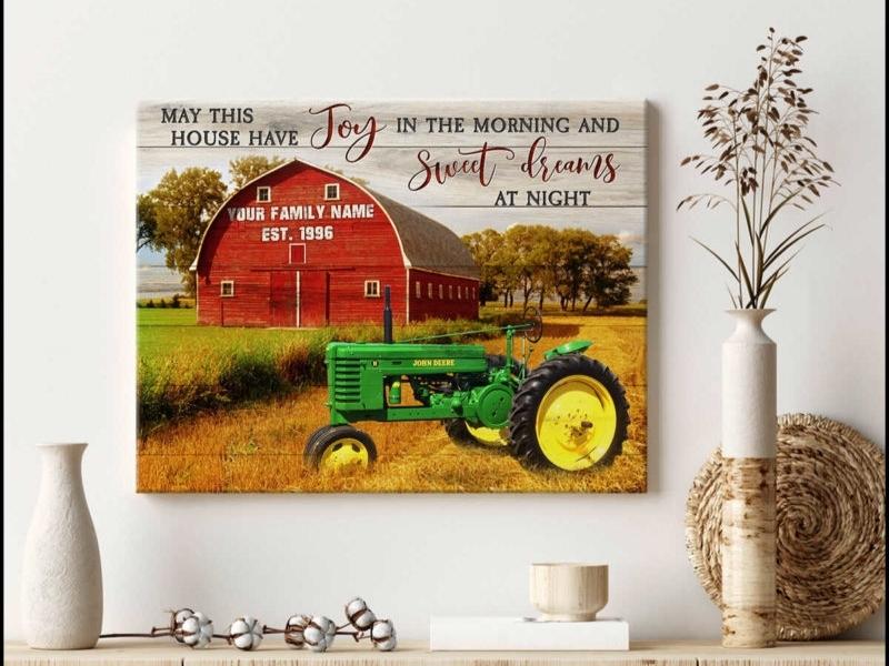 Custom Name and Date Farmhouse Wall Art Decor Oh Canvas