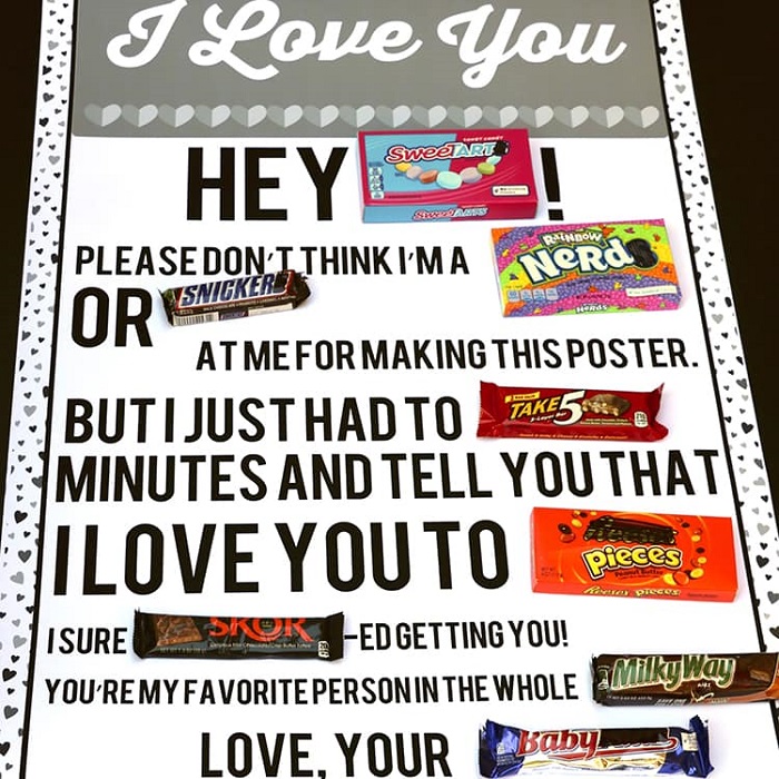 Last Minute Diy Gifts For Boyfriend - Candy Bar Poster 