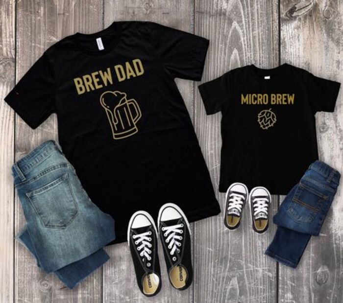  TWO SHIRTS - The Boss - Used to be the Boss - Father Son  matching shirts - Funny Dad Baby Son tshirt Birthday Gift Father's Day New  Baby Boy Man Kid