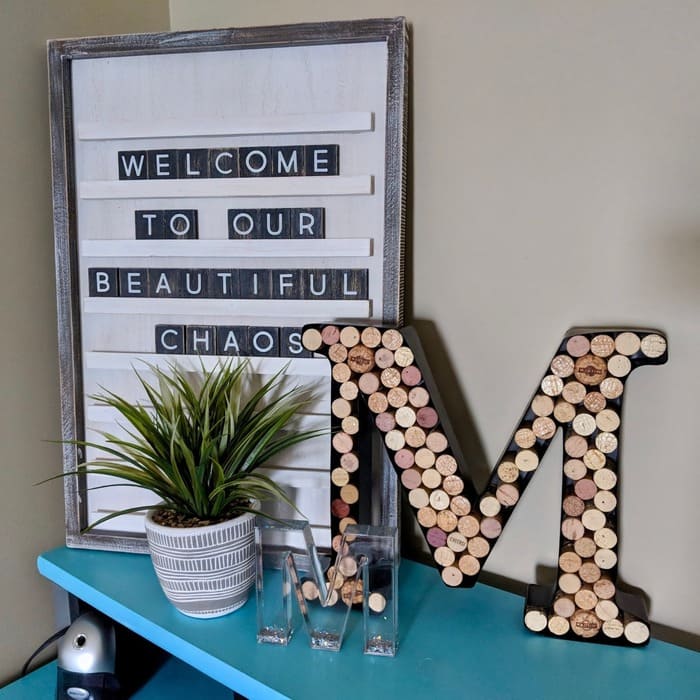 engagement gifts for bride - Wine Cork Letters