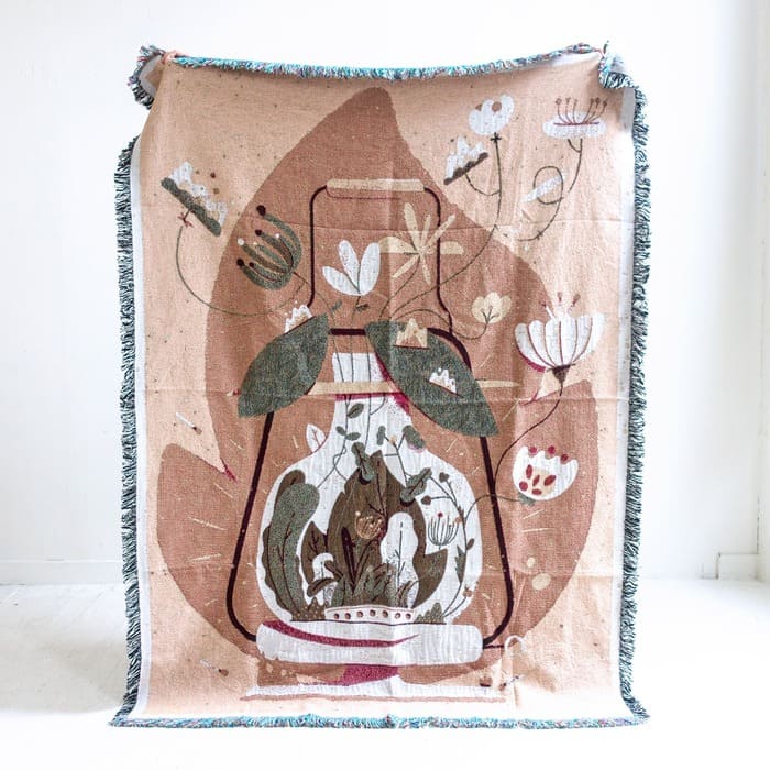 engagement gifts - Illustrated Throw Blanket