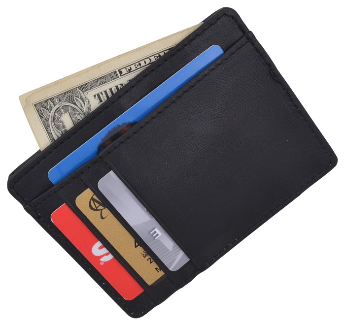 Gift Ideas For Dad From Daughter - Super-Slim Leather Wallet  