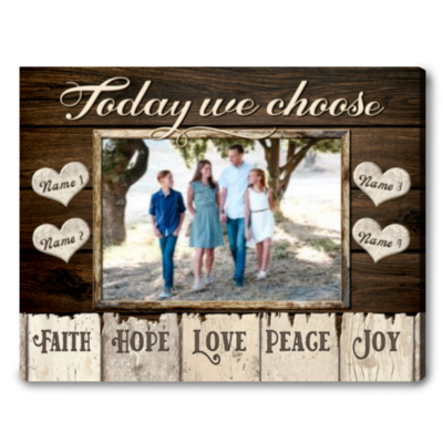 family gift ideas personalized photo and name canvas print 01