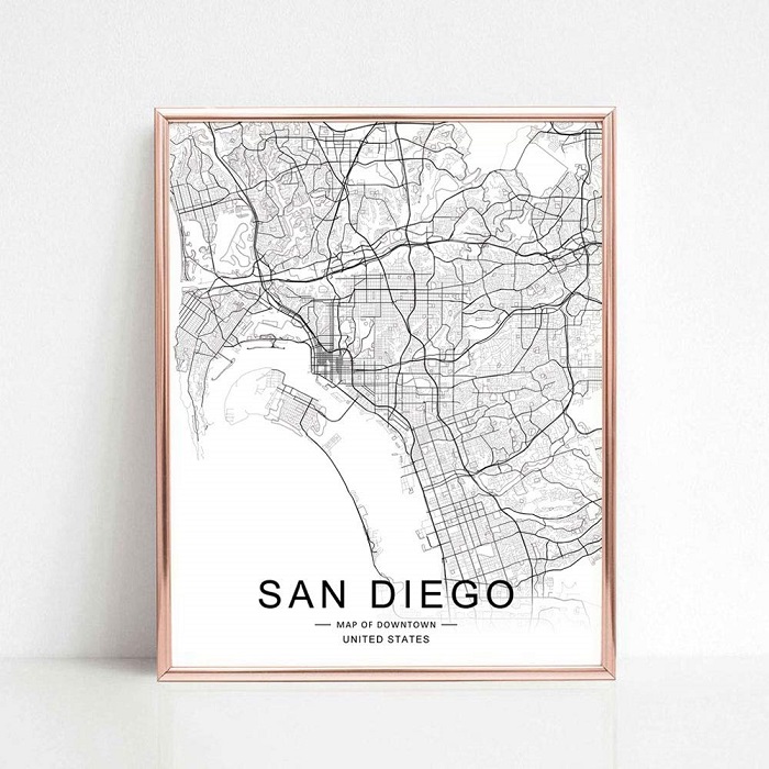 Best Gifts For Dad From Daughter - Wood-Framed Map Wall Art 