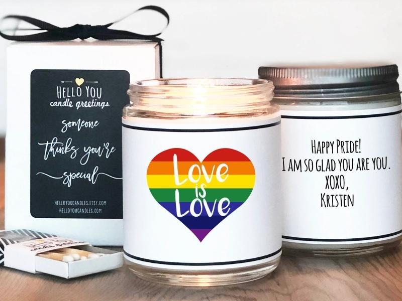 Personalized Candle - engagement gifts for gay couples