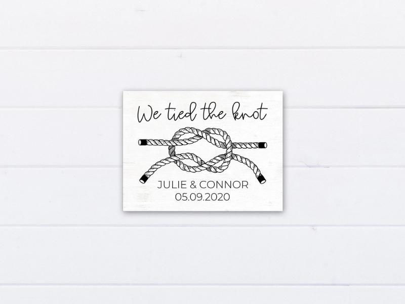We Tied The Knot Wall Art - engagement gifts for gay couples