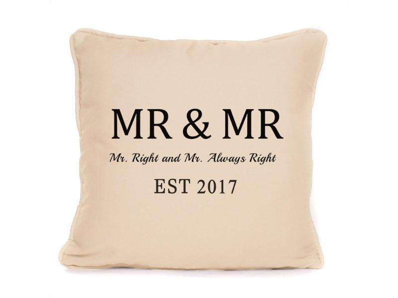 Print Throw Pillow - engagement present ideas for gay couples