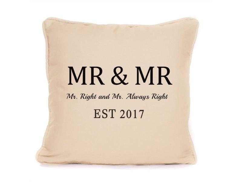 Print Throw Pillow - Engagement Present Ideas For Gay Couples