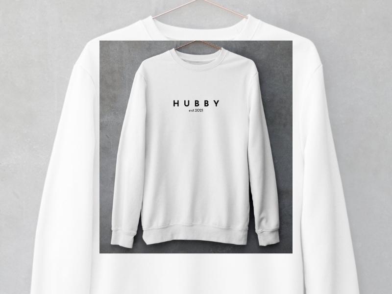 Customized Hubby Sweatshirt - engagement gifts for male gay couple