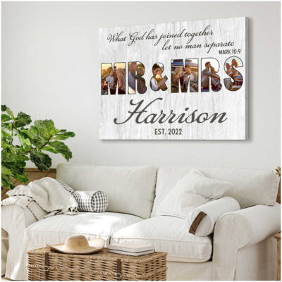 Marriage Anniversary Gift Unique Wedding Gift Idea Customized Canvas Print