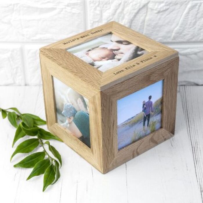 Photo gallery cube gift for dad