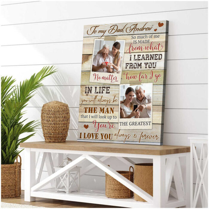 Sentimental canvas: sweet personalized gifts for father's day