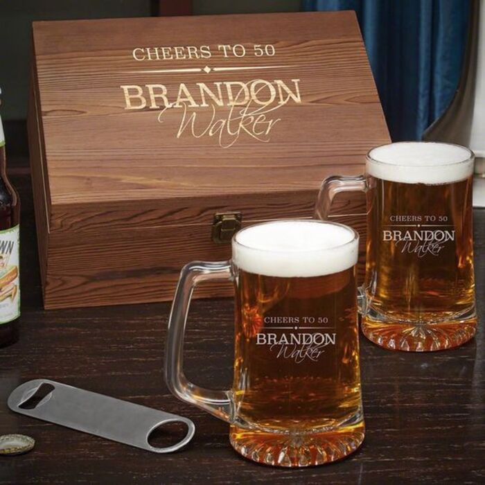 Custom beer glasses: unique presents for father