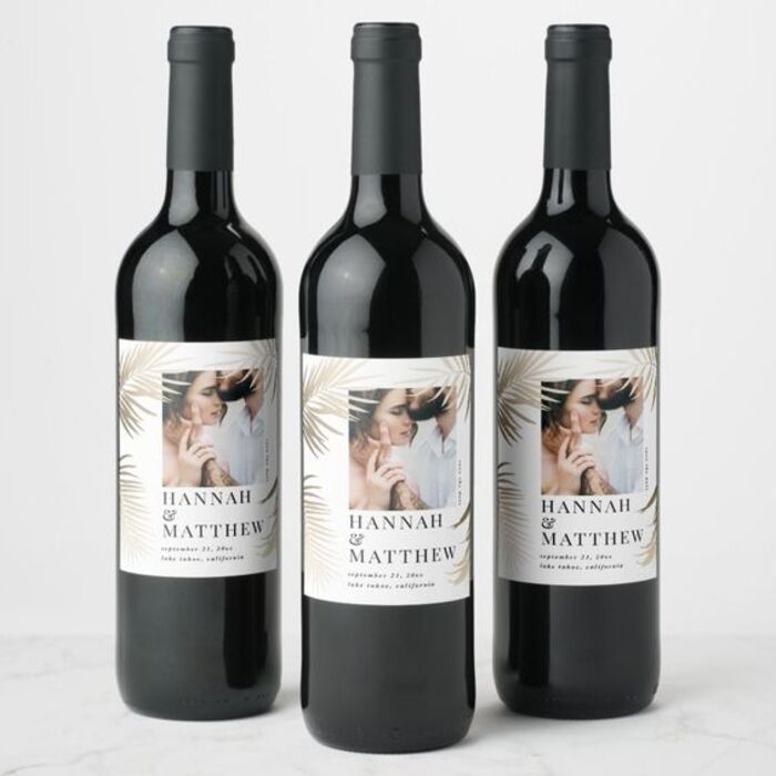 Photo wine labels gift for father