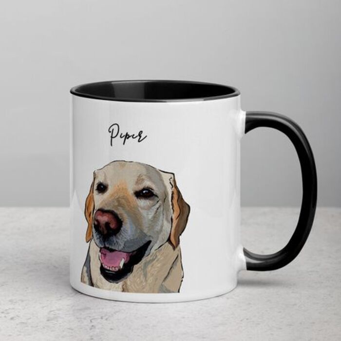 Personalized pet photo mug: cute gift for dad