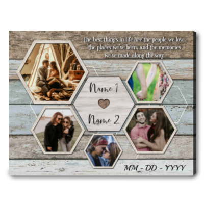 unique wedding anniversary gifts personalized photo collage canvas print 01